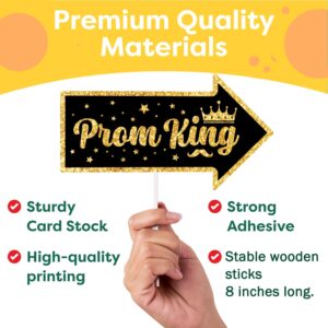 Julyshy 36pcs Prom Photo Booth Props, Prom Decorations for Party 2024, Prom Send Off Decorations 2024, Prom 2024 Decorations Selfie Prom Photo Props, Black and Silver Prom Decorations for Home