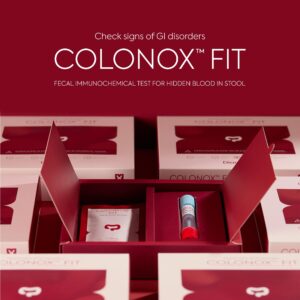 COLONOX at-Home Colon Screening Test Kit – Easy to Use Fecal Occult Blood (FIT or FOB) Colon Test for Early Detection (1 Test)