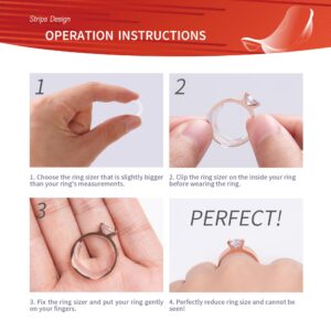 Invisible Ring Size Adjusters Set for Loose Rings,24 Pack-8 Sizes,Ring Size Reducer Spacer Ring Resizer Tightener Ring Guard with Organizer,Assorted Sizes for Any Rings