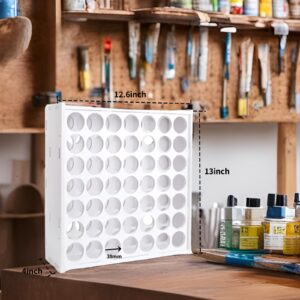 Acrylic Paint Organizer Craft Paint Storage Organizer for Apple Barrel, Folkart,2oz Craft Paints, Wall-mounted-49Holes