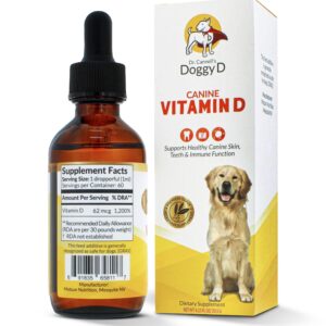 Doggyd Vitamin D3 Liquid for Dogs Cats, 60mL, 60 Count at 1ml Dose