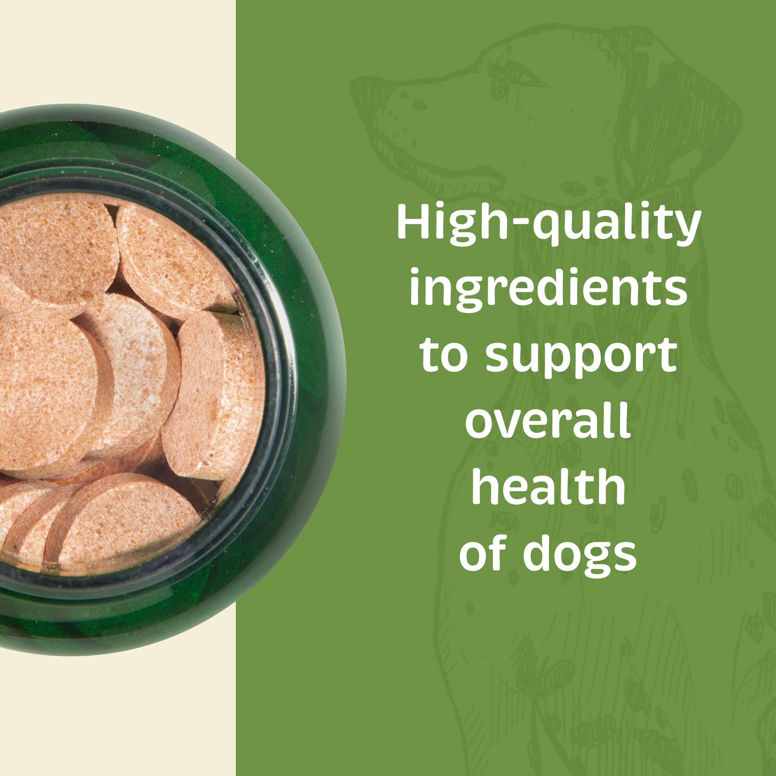 Spirited Paw Health + Vitality for Dogs - Pet Supplement for Immune System, Coat, Liver Health & More - Dog Multifunctional Support with Choline, Calcium, Zinc, & Vitamins D and A - 90 Chewable Wafers