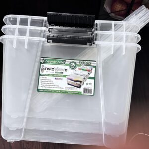 GREENMADE InstaView45. Multi-Use Storage. 45 Quartz. 3PACK. Stackable. Crystal Clear.