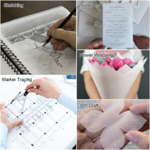 120 Sheets Tracing Paper for Drawing, 8.5”x 11” Trace Paper, Translucent Vellum Paper Tracing Paper Pad, Tracing Pad for Sketching, Preliminary Drawing, Overlaying Images Tracing