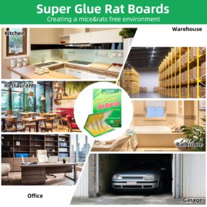 36 Pcs Large Mouse Sticky Traps with Stronger Stickiness Rat Glue Boards for Mice Rats Rodents, Professional Home Animal Trap Sticky Pads for House Indoor Outdoor