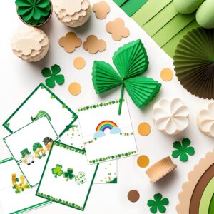 36pcs St. Patrick's Day Food Tent Labels Shamrock Place Cards for Irish Day Placecard Holders Seating Name Tents, Banquet tables, Buffet food label, St. Patricks Day Party