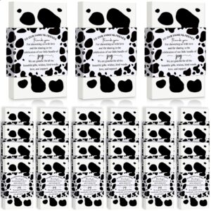 dimsile 50 pcs cow theme soap bar dairy cow pattern soap with thank you cards for guests glycerine handmade bath soaps animals soap favors girl boy birthday baby shower favors bulk for guest