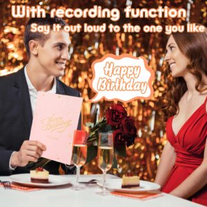 Birthday Cards for Women Upgraded Version With 30-Second Recording Function,Pop-up can blow LED candles and Happy Birthday song,The Birthday Christmas Gifts for Sisters,Mothers,Wives and Grandmothers