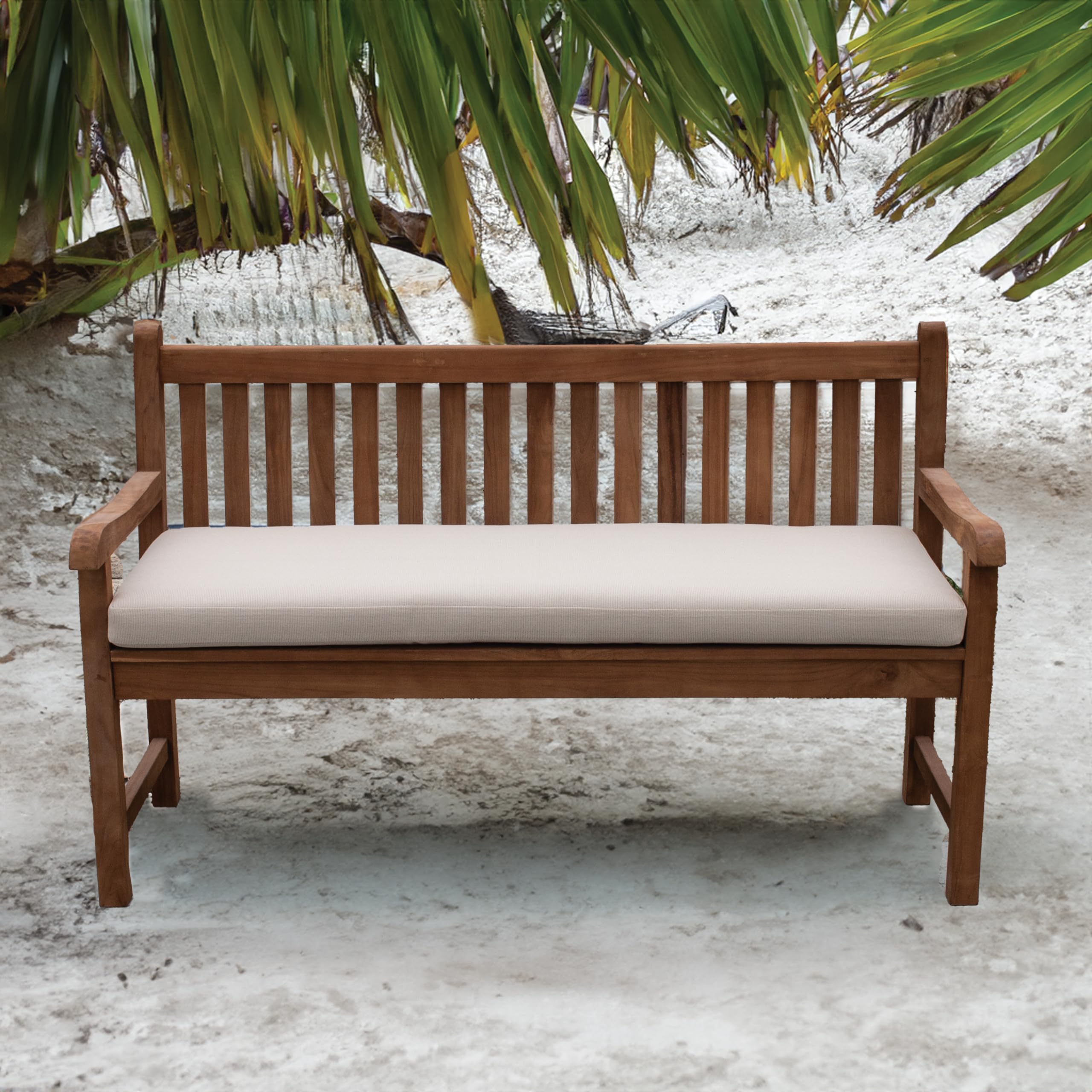 Tommy Bahama Bench Cushion, 48" X 16" X 2.5", Bamboo Bay Sand