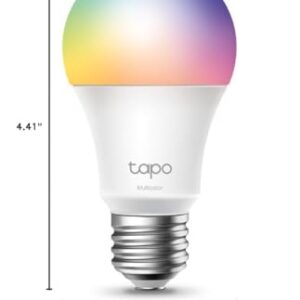 Tapo TP-Link Smart Light Bulbs, 16M Colors RGBW, Dimmable, Alexa Frustration-Free Setup, A19, 60W Equivalent, 800LM CRI>90, 2.4GHz WiFi only L531E