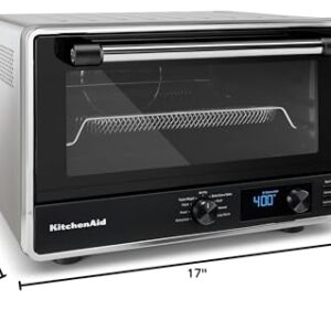 KitchenAid Digital Countertop Oven with Air Fry & Pizza Stone, KCO128CU, Contour Silver