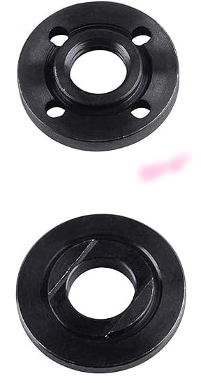 (2 Pack) N134467 Angle Grinder Nut Angle Grinder Hex Hole Flange Nuts Compatible with 636226-00 DWE402 DWE4012 DWE4120 Angle Grinder Replacement Parts - 5/8-11, black