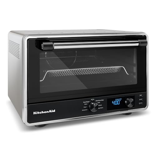 KitchenAid Digital Countertop Oven with Air Fry & Pizza Stone, KCO128CU, Contour Silver