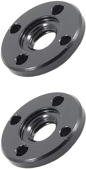 (2 Pack) N134467 Angle Grinder Nut Angle Grinder Hex Hole Flange Nuts Compatible with 636226-00 DWE402 DWE4012 DWE4120 Angle Grinder Replacement Parts - 5/8-11, black