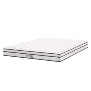 modway jenna 6" innerspring and foam queen mattress in white