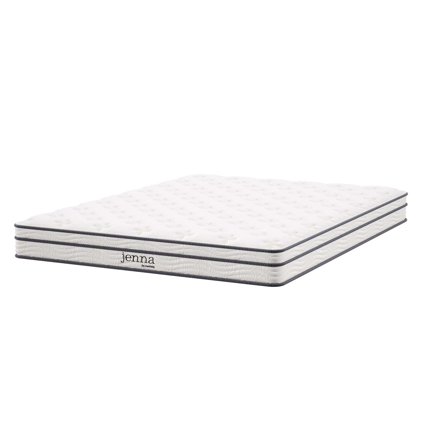 Modway Jenna 6" Innerspring and Foam Queen Mattress in White