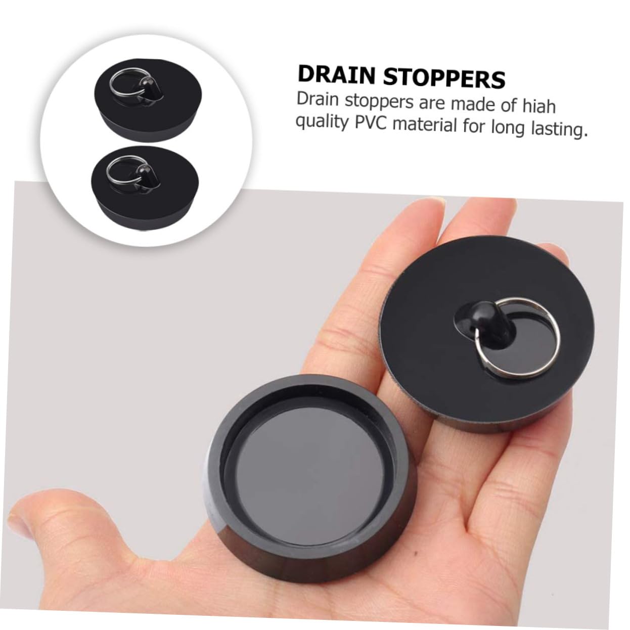 2 Pcs Plug Kitchen Supplies Suction Sink Stopper Bathtub Stopper Durable Stopper Bathroom Supplies Kitchen Accessories Shower Stopper Drain Stopper Premium Sink Stopper