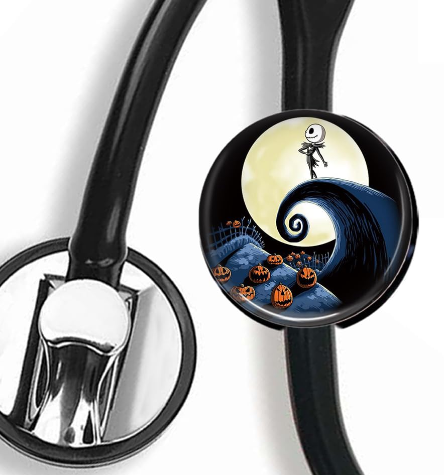 Under The Moon Stethoscope Tag Personalized,Nurse Doctor Stethoscope ID Tag Customized, Medical Stethoscope Name Tag