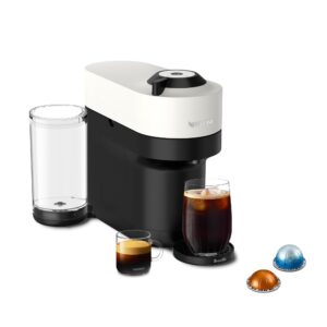 nespresso vertuo pop+ coffee and espresso maker by breville, coconut white