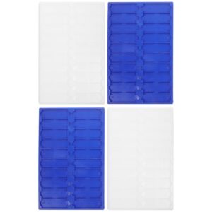 4pcs microscope slide storage plate - each plate 20 slices microscope slide - drying storage trays for pathological operation cooler microscope slides (white/blue)