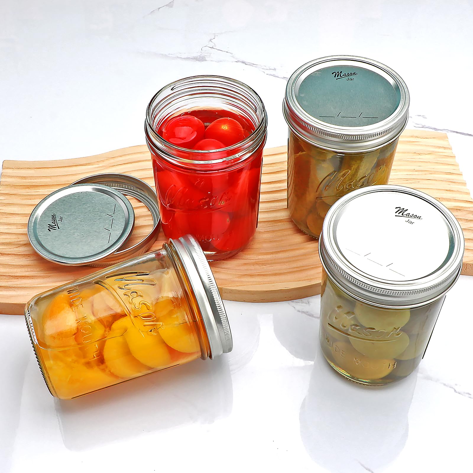 [12 pcs]16 oz Mason Jars,Glass Jars with Lids, Airtight Canning Jars, Wide Mouth Mason Jars. Airtight Container For Jams, Honey, Spices,Pickles, Home Decor,Overnight Oats,Fruit Preserves