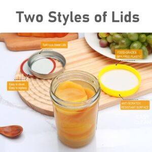 [12 pcs]16 oz Mason Jars,Glass Jars with Lids, Airtight Canning Jars, Wide Mouth Mason Jars. Airtight Container For Jams, Honey, Spices,Pickles, Home Decor,Overnight Oats,Fruit Preserves