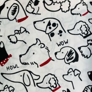 Dog Fat Quarters Fabrc Bundles for Baby Kids, Pet Cotton Quilting Fabric for DIY Crafts, Novelty Fabric Bundles for Sewing 18x22 (6PCS)