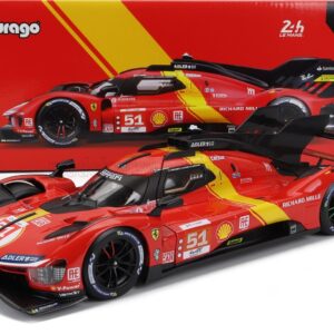 Bburago 2023 Ferrari 499P 3.0L Turbo V6 - Winner Le Mans in 1:18 Scale #18-16301