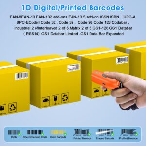 Symcode Bluetooth Barcode Scanner Mini 1D Small Portable Barcode Scanner 3-in-1 Bluetooth & 2.4G Wireless & USB Wired Barcode Scanner with Android,iOS,Computers,Windows