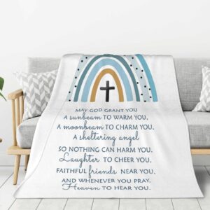 Confirmation Gifts for Teenage Boys, Baptism Gifts for Boys Throw Blanket 60" x 50", Boy First Holy Communion Gifts, Christening Gifts for Boys, Boy Confirmation Gift, Religious Gifts for Teen Boys