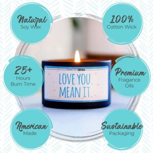 I Love You More Than Travis Loves Taylor, Vanilla Breeze Scented Handmade Candle, Natural Soy Wax Candle, 25 Hour Burn Time, 8oz Tin, Anniversary Gift for Wife, Girlfriend, Couples