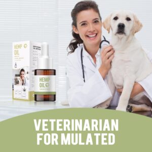 T-RUNHEMP|Hemp Oil for Dogs - Calming You Tailed Friends with Hemp Oil,Help Pets with Joint Pain,Anti-Inflammatory，Anxiety Stress ，Skin and Coat Health，Dog Calming