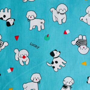 Dog Fat Quarters Fabrc Bundles for Baby Kids, Pet Cotton Quilting Fabric for DIY Crafts, Novelty Fabric Bundles for Sewing 18x22 (6PCS)