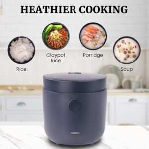 Hakka Low Carb Rice Cooker, 7 Functions Desuger Rice Pot 4 Cups Uncooked Rice with Stainless Steel Steamer MINI Smart Cooker Non-stick Inner 24H Delay Timer