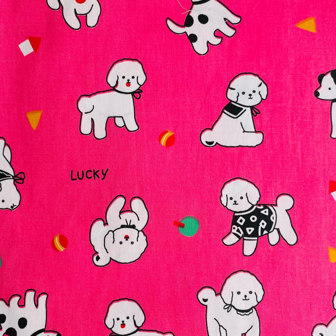 Dog Fat Quarters Fabrc Bundles for Baby Kids, Pet Cotton Quilting Fabric for DIY Crafts, Novelty Fabric Bundles for Sewing 18x22 (6PCS)