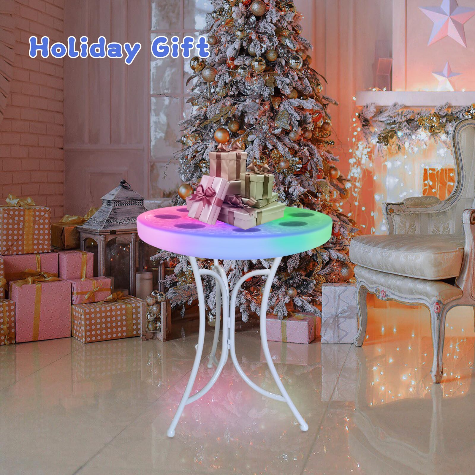 HvaJvny Kids Light Table, Touch Sensitive Light Up Table, Rechargeable Kids Sensory Play Table, Light Sensory Table for Boys Girls