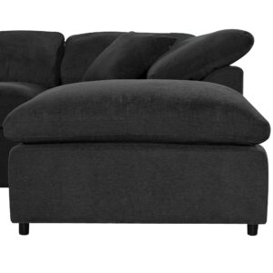 ERYE Oversized 7 Seater Modular Cushions Sectional Sofa Couch with Movable Ottoman,U-Shaped Corner Deep Seat Sectional&Couch Convertible Spacious Sleeper Sofabed for Home Apartment Living Room Sets