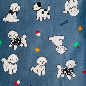 Dog Fat Quarters Fabrc Bundles for Baby Kids, Pet Cotton Quilting Fabric for DIY Crafts, Novelty Fabric Bundles for Sewing 18x22 (6PCS)