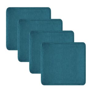 outdoorlines faux linen outdoor cushion covers replacement 24"x24"x4", waterproof patio cushion cover for outdoor furniture, outdoor seat cushion covers for patio, garden (set of 4, teal, cover only)