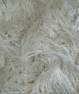 fabric empire 2.3oz faux curly yak fur fabric 3.5" long pile japanese yarn / 58" wide/sold by the continuous yard (latte cream)