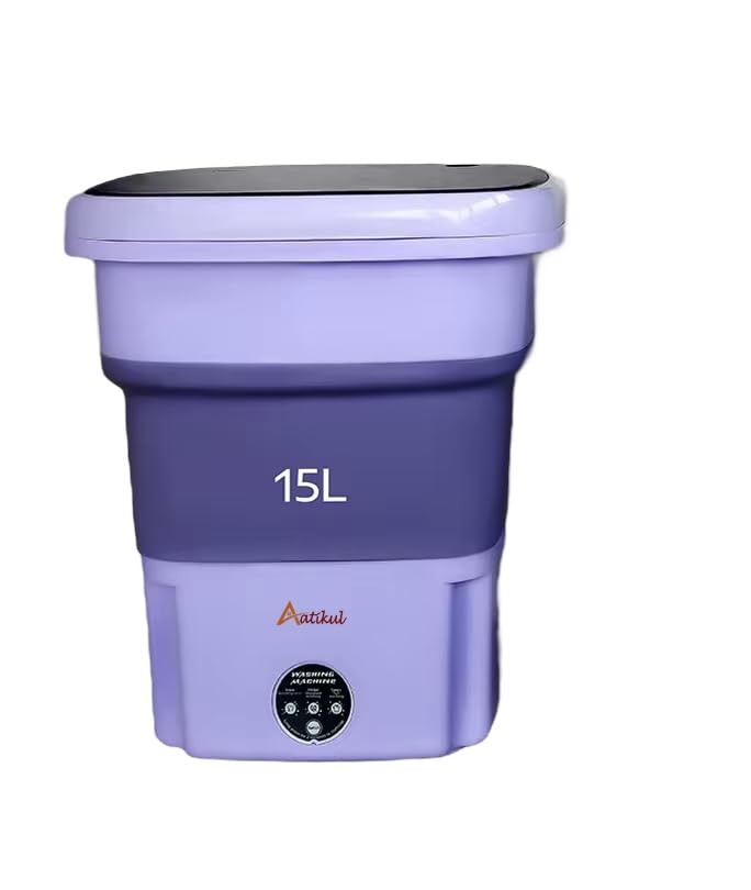 Portable washing machine clothes washer laundry machine clothes washing machine washing portable machine laundry machine washer mini washing machine mini laundry machine clothes washer (Purple 15L)