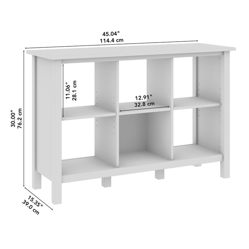 Pemberly Row 6 Cube Bookcase in Vintage Black & Reclaimed Pine - Engineered Wood