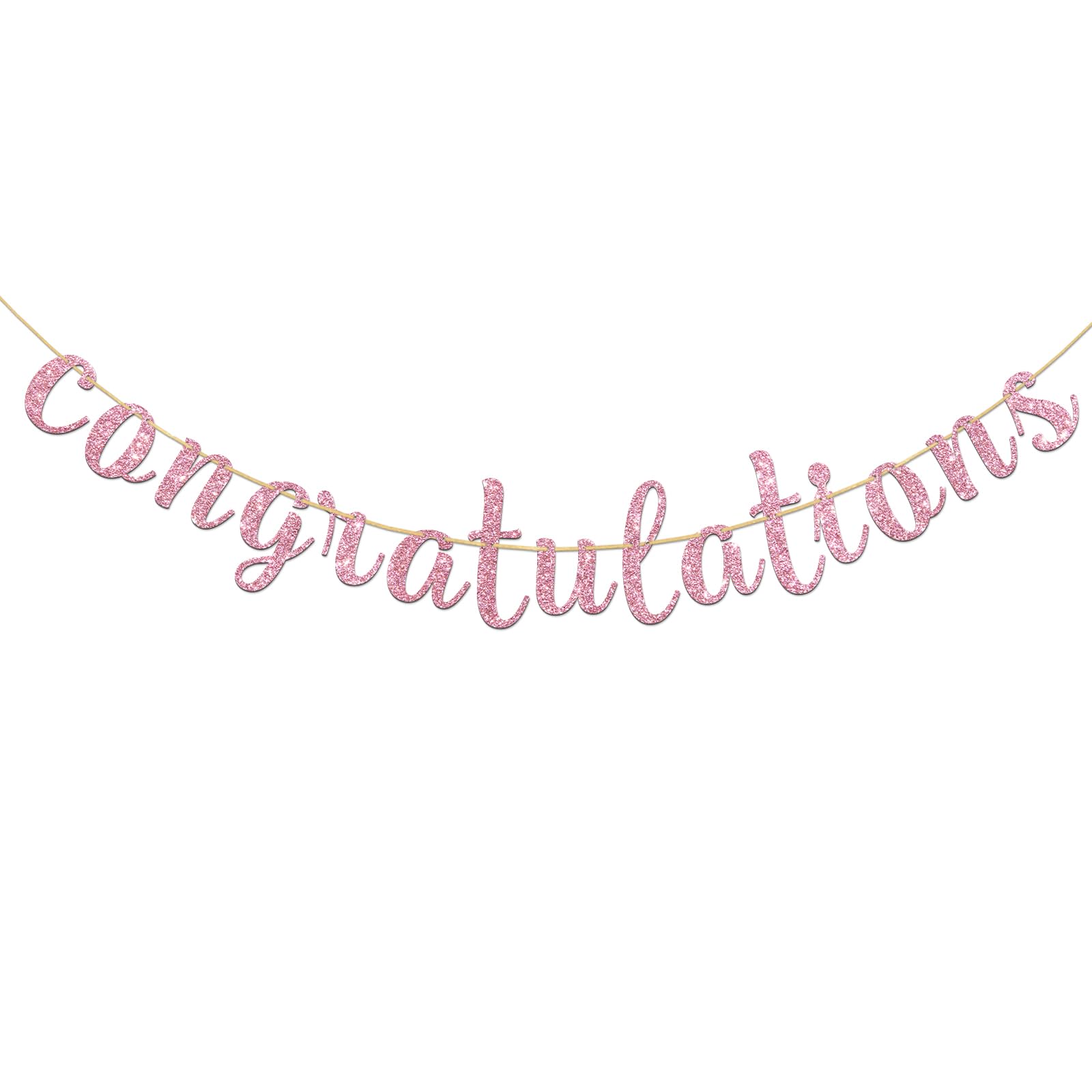 Dalaber Congratulations Banner,Congratulations Banner for Anniversary/Graduation,2024 Congratulations Graduation Party Decorations for College Graduation Party Decorations Supplies-Pink