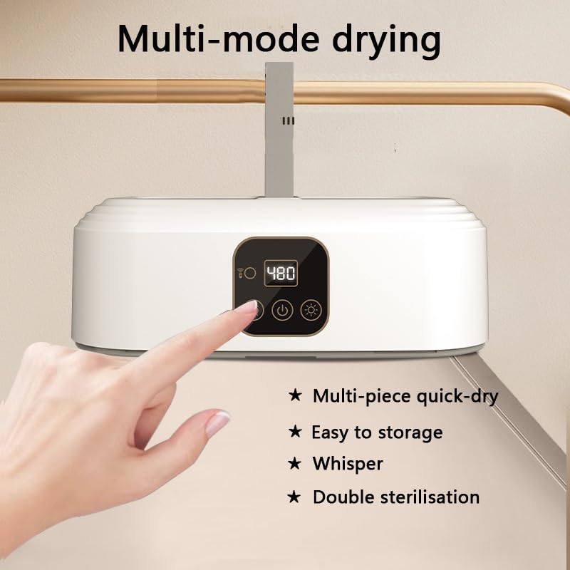 Portable Dryer-Foldable Dryer-With Remote Control Mini Dryer- Great For Travel, RV, Home, Apartment-Electric Dryers Fast And Efficient Drying And Easy To Use And Store White