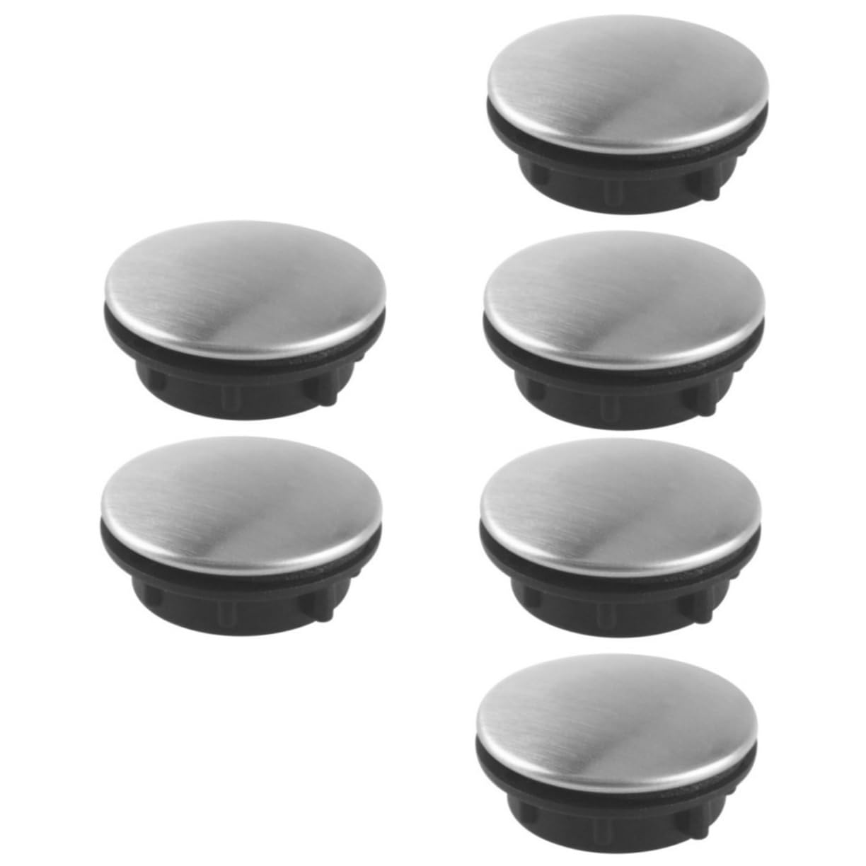 Gadpiparty 6 Pcs Faucet Cover Kitchen Sink Cover Hole Sink Grate Sink Blanking Plug Cookie Jar Bathtub Faucet Curtain Pole Ends Bath Taps Sink Plug Accessories Stainless Steel Dish Basin