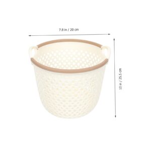 Amosfun Portable Laundry Basket Laundry Room Weave Basket Dress Form Stand Laundry Sorter Basket for Toys Plastic Clothes Hamper Dirty Clothing Organizer Wall-mounted Pp Plastic Basket