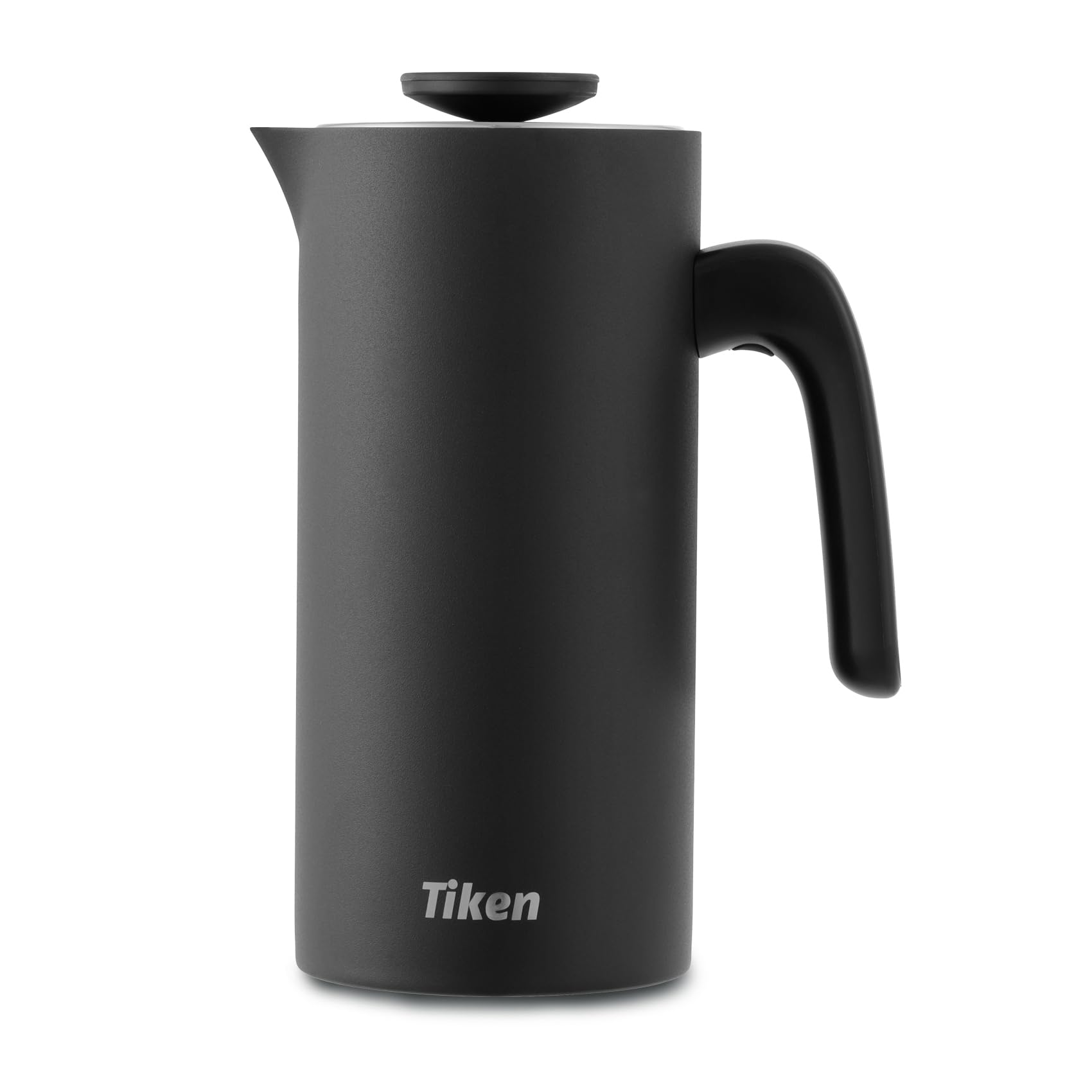 Tiken French Press Coffee Maker Stainless Steel Double-wall Vacuum Insulated Coffee Press Dishwasher Safe, 34Oz Black