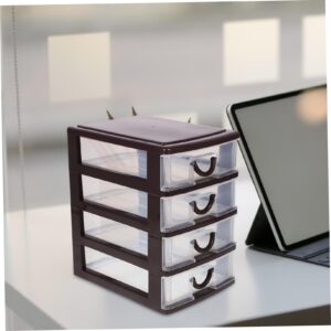 ABOOFAN 4 Cosmetic Containers Compact Stacking Drawer Sundries Holder Cosmetic Organizer Drawers Storage Boxes for Organizing Toiletry Containers Bin Organizer Storage Rack Office Desktop