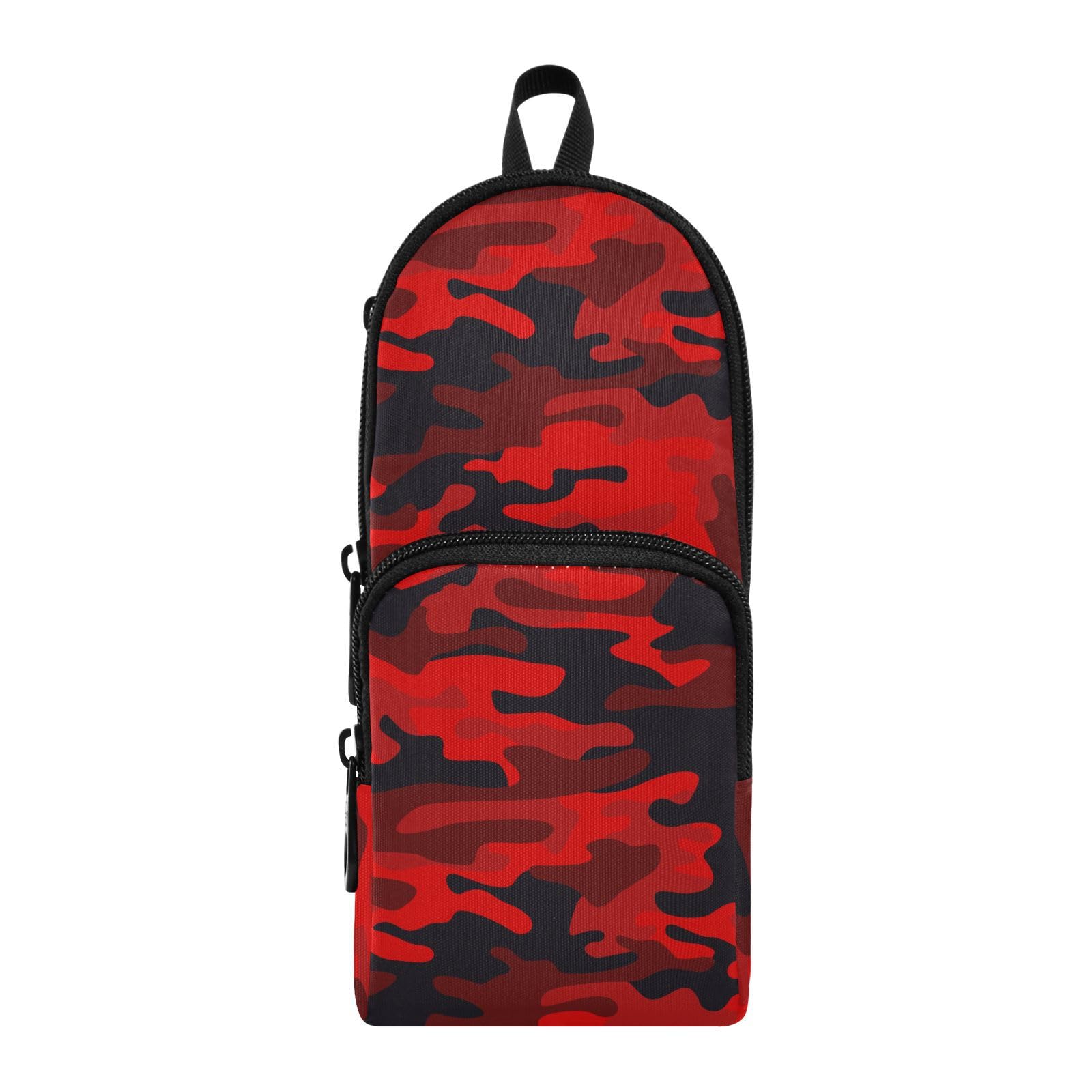 Camouflage Red Pencil Case Big Capacity Pencil Pouch for Girls Boys Large Storage Pencil Box for School College Office Adults Women Adults