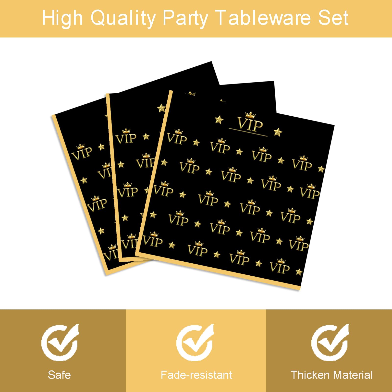 96Pcs VIP Party Supplies Disposable Red Carpet Event Plates and Napkins Fork Tableware Set Cine Film Show Celebrity Activity Graduation Prom Birthday Party Decorations Serves 24 Guests